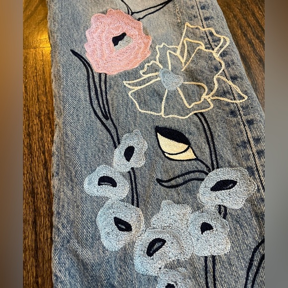 Bliss and Mischief Repurposed Embroidered Levi’s Jeans - Picture 11 of 16
